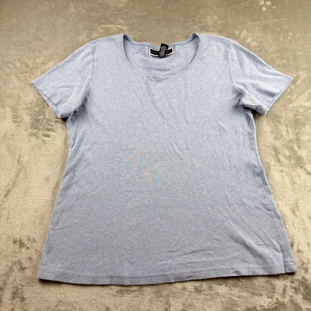 Karen Scott Light Blue‎ Women's S Small Short Sleeve Cotton T-Shirt